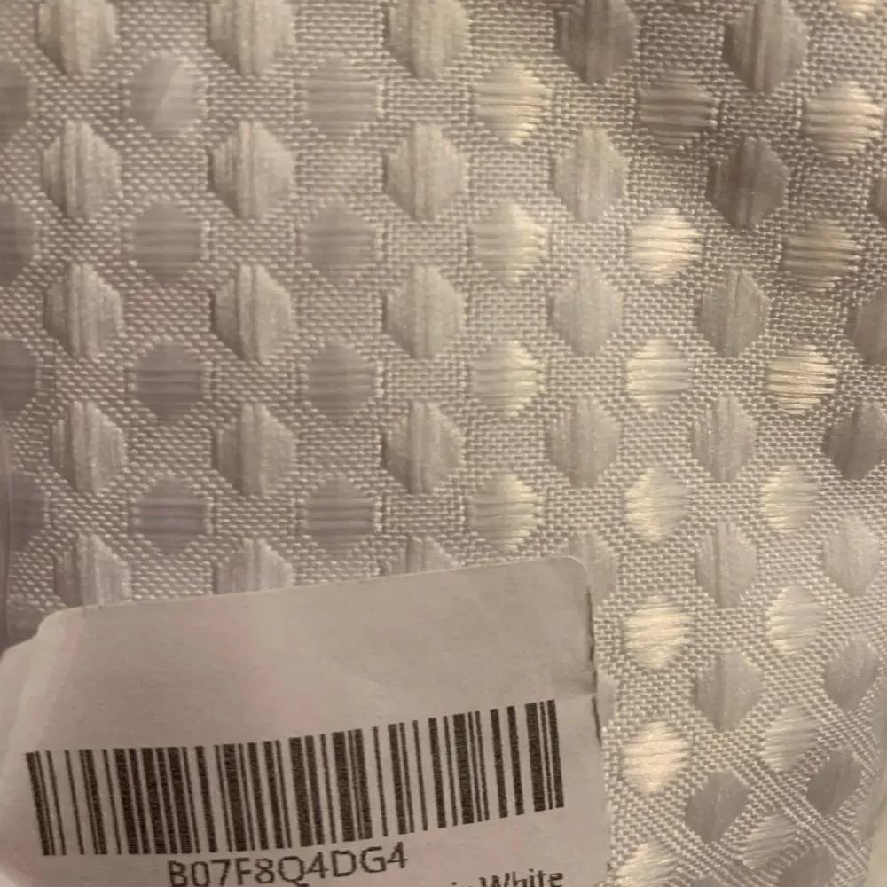 One pair pure white curtain panels